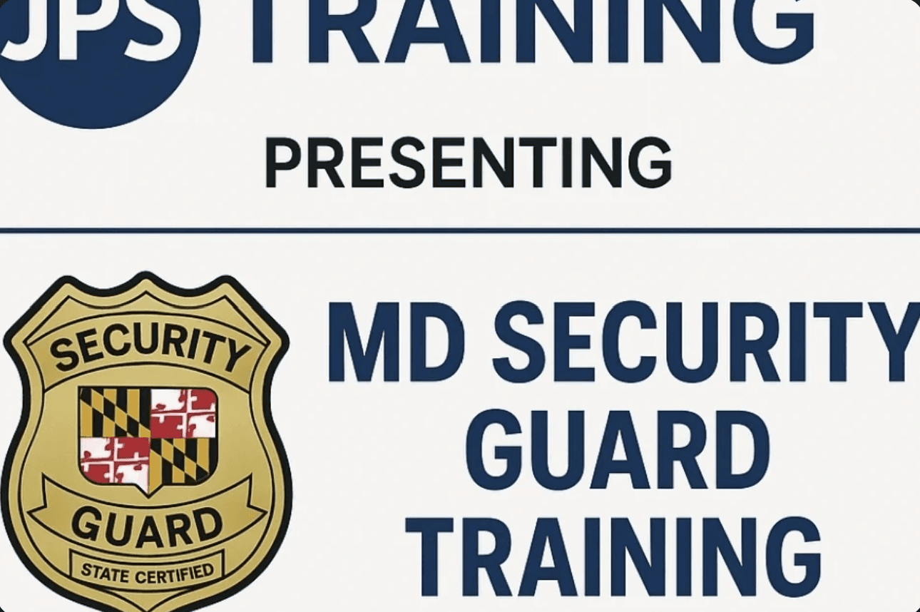 JPS Training Maryland Security Guard Training graphic